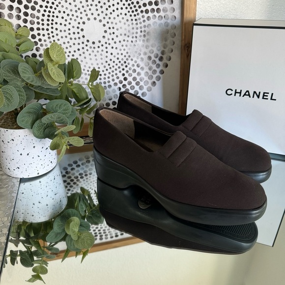 Stuart Weitzman Women's Brown Stretch Rubber Platform Shoes Size 9 M - Picture 9 of 14